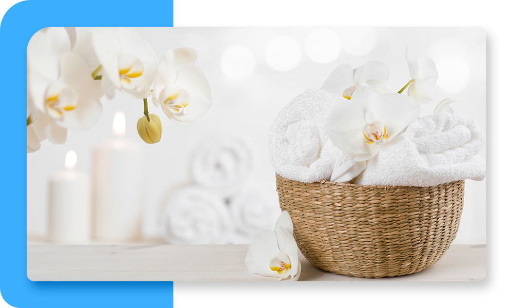 Clean towels in a basket